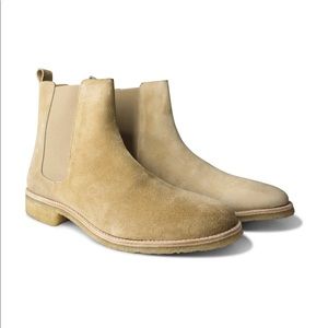 Royal Fashionist Suede Chelsea Boots (Sand Suede)